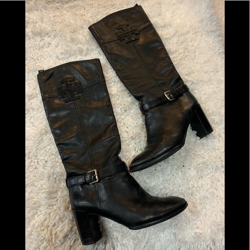 Tory Burch Blaire Mid-Heel Riding Boots